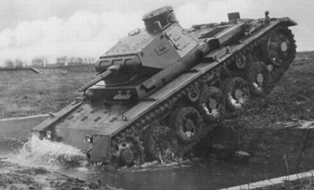 Panzerkampfwagen III Ausf. A behom testou